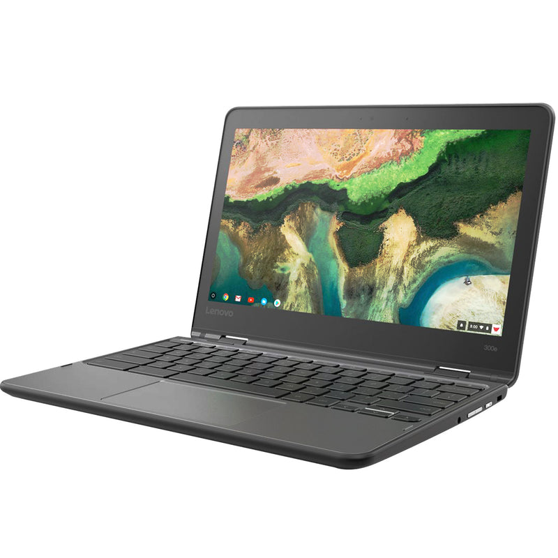 Lenovo Chromebook 300e 81QC Flip Design 2-in-1 Touchscreen Chrome OS Laptop 4GB Memory 32GB SSD
