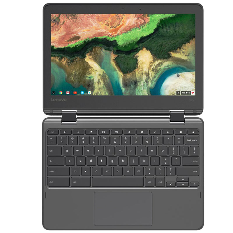 Lenovo Chromebook 300e 81QC Flip Design 2-in-1 Touchscreen Chrome OS Laptop 4GB Memory 32GB SSD